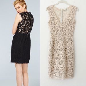 Aritzia Babaton Anton Guipure Lace Mini Dress Cream | 0